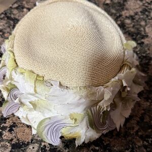 Vintage Elegant Cream Floral Women's Hat